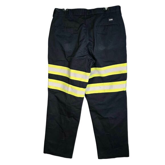 2-Pack Cintas Navy Blue 59945-20 Hi-Vis Reflective Work Pants 34x28 Comfort Flex - Picture 3 of 8